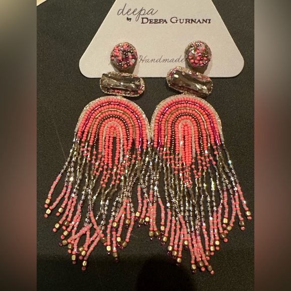 Deepa Gurnani NWT earrings.Hand-crafted by skilled Karigars (artisans).Stunning! - Picture 9 of 9